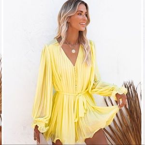 NWT FOUND LOVE PLEATED ROMPER